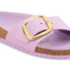 Madrid Big Buckle Natural Leather Patent